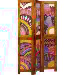 Paravent marron 105 x 160 cm bois d'acacia massif vidaxl