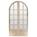 Paravent miroir en bois de pin effet patiné - 2 pans - l. 96 x h. 180 cm - naturel - kediri Paravent miroir en bois de pin effet patiné - 2 pans - l. 96 x h. 180 cm - naturel - kediri