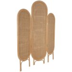 Paravent pliable intrieur en rotin et cannage. bois naturel. vintage