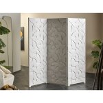 Paravent sculpt� � diff�rentes profondeurs blanc 180x182 cm. 180x4x182 cm