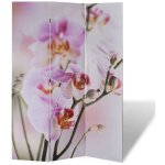 Paravent s�parateur de pi�ce cloison pliable 120 x 170 cm motif fleur multicolore dec031166