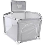 Parc b�b� modulable pliable, parc enfant, piscine a balle pour b�b�, avec panier de basket, 120x120x66cm ...