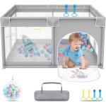 Parc bb xxl 150x180cm avec bracelet d'entranement et balles ocaniques, barrire de jeu avec filet ...