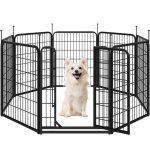 Yaheetech - parc pour chien 8 panneaux enclos chiens chiot lapin canard rongeur 65 x 80 cm enclos clture ...