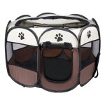 Parc pour chien / chat 91x91x58cm - marron Parc pour chien / chat 91x91x58cm - marron