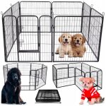 Parc pour chiens, chats, chiots, lapin, parc, cage, portail 80x100