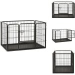 Vidaxl - parc pour chiots acier 91, 5x59x61 cm - parc pour chien - cage pour chien - aire de jeux pour ...