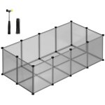 Parc enclos cage clture avec plancher intrieur modulable en plastique pour cochon d?inde lapin hrisson ...