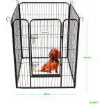 Parc enclos pour chien chiot et lapin gardeo80x100x4, 4 panneaux 80x100cm, 0, 64m2, modulable, intrieur ...