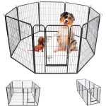 Parc enclos pour chien chiot et lapin gardeo80x100x8, 8 panneaux 80x100cm, 2, 56m2, modulable, intérieur ... Parc enclos pour chien chiot et lapin gardeo80x100x8, 8 panneaux 80x100cm, 2, 56m2, modulable, intérieur ...