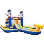 Parc toboggan aquatique 7 en 1 pour enfants château gonflable avec piscine et canon à eau jeu de boxe ... Parc toboggan aquatique 7 en 1 pour enfants château gonflable avec piscine et canon à eau jeu de boxe ...