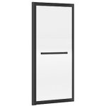 Pare baignoire coulissant noir mat avec porte serviette - 100x140 cm - waimea