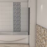 Pare - baignoire fixe - aluminium noir mat - 70cm - écran de baignoire h. 130cm - 5mm verre trempé Pare - baignoire fixe - aluminium noir mat - 70cm - écran de baignoire h. 130cm - 5mm verre trempé