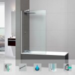 Superban - pare baignoire fixe en verre scurit transparent p 6mm anti calcaire, l120h147 cm, profil ...
