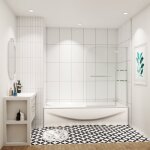 Pare - baignoire pivotant 90x140cm �cran de baignoire pivotant � 90�? paroi de baignoire ne verre securit, ...