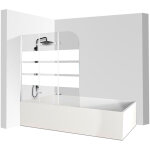 Pare - baignoire pivotant paroi de douche sanitaire pour paroi de baignoire 6mm nano repliable glass ...