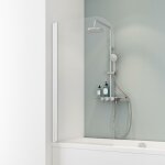 Pare - baignoire pliant, 80 x 140 cm, verre 5 mm, paroi de baignoire 1 volet capri, cran de baignoire ...