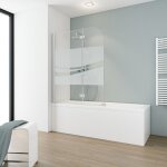 Pare - baignoire pliant, verre 5 mm, paroi de baignoire schulte cran de baignoire pivotant, dcor srigraphi ...