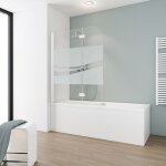 Pare - baignoire pliant, verre 5 mm, paroi de baignoire schulte cran de baignoire pivotant, dcor srigraphi ...