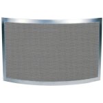 Pare - �tincelles en acier inox torsad� avec filet noir h. 48x75 cm. made in italy