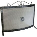 Pare - �tincelles courb� pour la s�curit� des chemin�es protection incendie eco