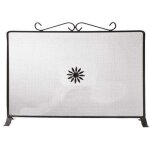 Pare - �tincelles �cran pour chemin�e / foyer en fer forg� 50x50 cm