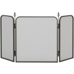 Pare feu chemine pliable 3 panneaux, pare - tincelles chemine, grille de protection chemine en maille ...