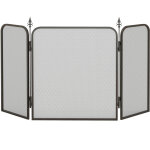Pare - feu cheminée pliable 3 panneaux style médiéval - pare - étincelles 2 flèches métal maille noir ... Pare - feu cheminée pliable 3 panneaux style médiéval - pare - étincelles 2 flèches métal maille noir ...