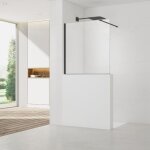Swiss aqua technologies - pare - muret 110x100cm paroi en verre crystal glass 8 mm anticalcaire, avec ...