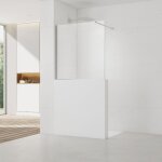 Swiss aqua technologies - pare - muret 120x100cm paroi en verre crystal glass 8 mm anticalcaire, avec ...