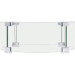 Mophorn - pare - vent pour foyer, verre 26 x 26 x 6 pouces, bouclier en verre rond, table de feu de 1 ...