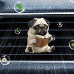 Parfums d'int�rieur automobile premium, diffuseur d'aromath�rapie design pug pour voiture - d�co mignonne ...