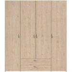 Parisot - armoire chambre varia - d�cor chene - 4 portes battantes + 2 tiroirs - l 159, 9 cm x p 51, ...