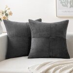 Parkside - lot de 2 housses de coussin style bohme 45x45, housses de coussin dcoratives en velours ...