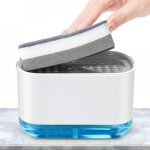300ml distributeur liquide vaisselle, distributeur savon cuisine 2 en 1 distributeur de savon, distributeur ...
