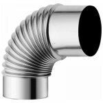 Parkside - chemin�e de po�le � bois en acier inoxydable, adaptateur de tuyau coud� � 90�, tuyau de chemin�e ...