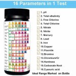 Kit de test d'eau potable 16 en 1 kits de test de duret professionnels, bandelettes de test d'eau du ...