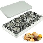 Lot de mini emporte - pices - 30 petits moules pour dcouper la pte, la crote  gteau et les fruits ...