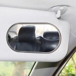 Parkside - miroir de maquillage portable autocollant pour voiture en acier inoxydable - ovale