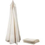 Parkside - parasol de terrasse blanc de 3 m, toile de rechange pour parasol  6 baleines, toile de rechange ...