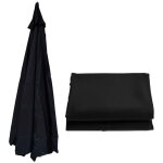 Parkside - parasol de terrasse noir de 2 m, toile de rechange pour parasol  6 baleines, toile de rechange ...