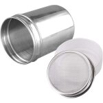Parkside - powder sugar shaker with lid - stainless steel fine mesh shaker cinnamon icing sugar powder ...