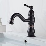 Parkside - robinet lavabo noir rtro, pivotant  360 robinet salle bain, mitigeur lavabo en laiton, ...
