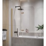 Badplaats - paroi de baignoire austin 100 x 140 cm - l'or - verre Badplaats - paroi de baignoire austin 100 x 140 cm - l'or - verre