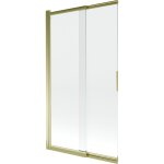 Mexen - paroi de baignoire coulissante 2 volets fox 100 x 150 cm, transparent, dor� - 891 - 100 - 002 ...