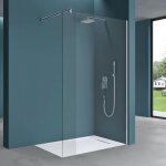 Paroi de douche 110x200 douche � l'italienne transparent br1k pare - douche en verre tremp� 8mm rev�tement ...