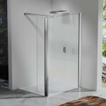Paroi de douche 60�200 cm avec volet pivotant 40�200 cm ? barre r�glable de 73 cm jusqu?� 120 cm ? finition ...