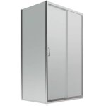 Paroi de douche 80x120 cm porte coulissante et paroi fixe profil�s en aluminium chrom� verre opaque 6mm ...