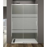 Gme - paroi de douche basic fixe + coulissant, décoré: frost mesure: 95 - 100 cm Gme - paroi de douche basic fixe + coulissant, décoré: frost mesure: 95 - 100 cm