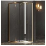 Karag - parois de douche ¼ de cercle efe 200 dore h. 190 cm - transparent - transparent - - Karag - parois de douche ¼ de cercle efe 200 dore h. 190 cm - transparent - transparent - -